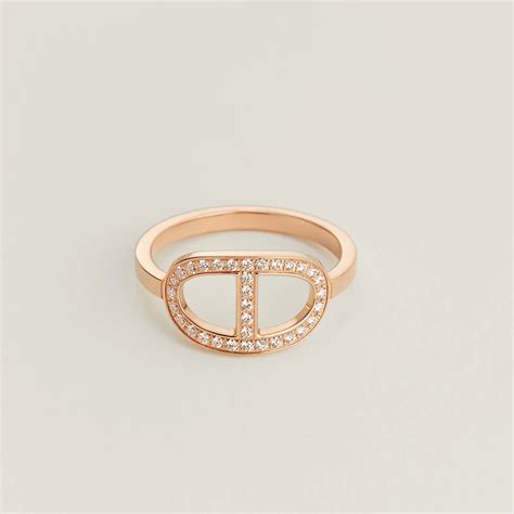 hermes contour ring|Chaine d'ancre Contour ring, medium model .